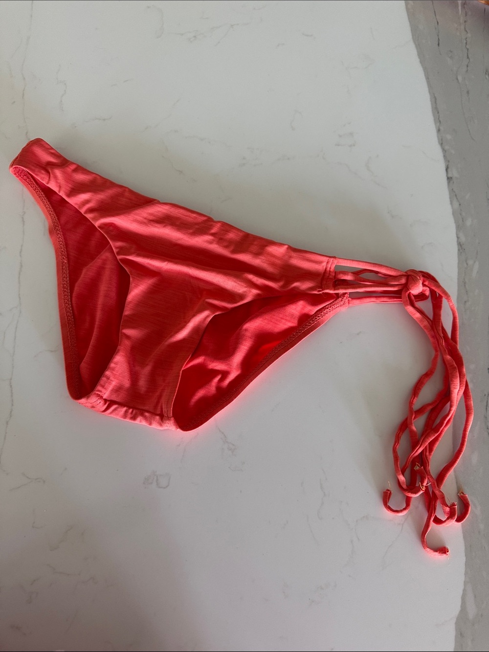 Coral Tie-Side Bikini Bottom